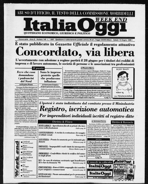 Italia oggi : quotidiano di economia finanza e politica